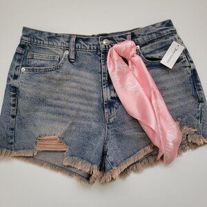 JUICY COUTURE NEW Pacific High Rise Pink Tinted Destroyed Shorts  Size: 31